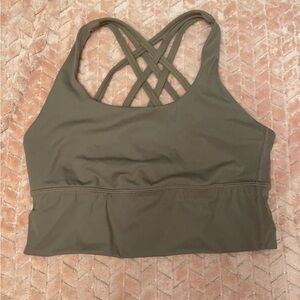 Tan athletic sports bra